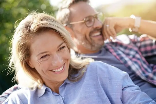 Couple smiling after dental care at Lefton Family Dentistry in Sarasota, Florida