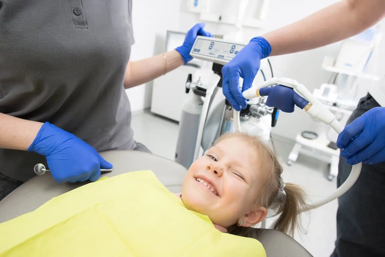 Patient receiving friendly dental care